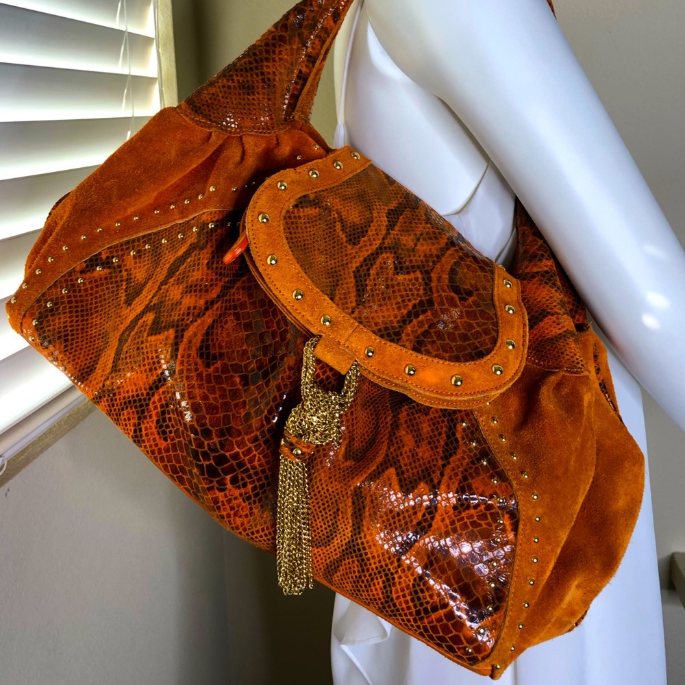 Summer Snake Skin Orange Sabina Bag!